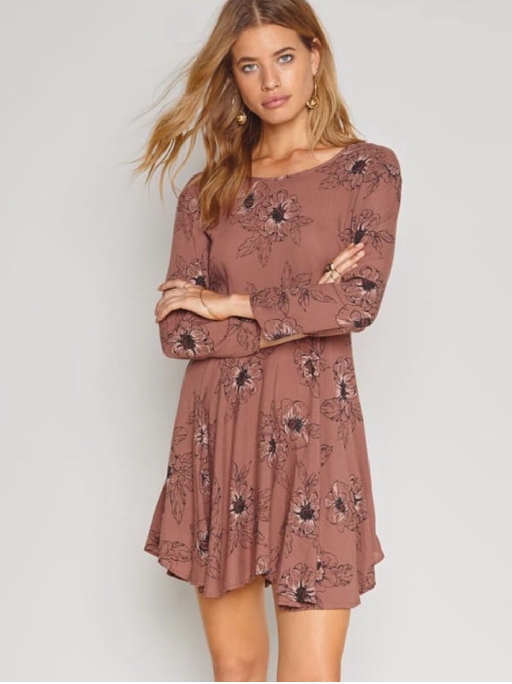 AMUSE SOCIETY Stella Long Sleeve BOHO Floral